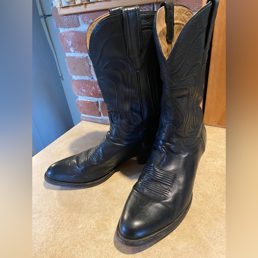 Tecovas Black Leather Western Boots